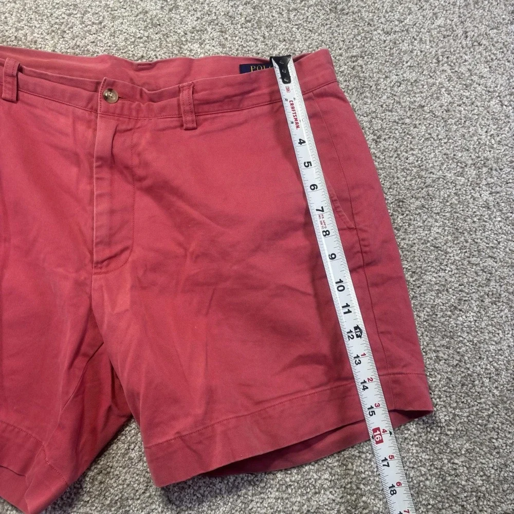 Polo Ralph Lauren Shorts Mens 35 Red Classic Fit Chino Casual Summer 6 Inseam